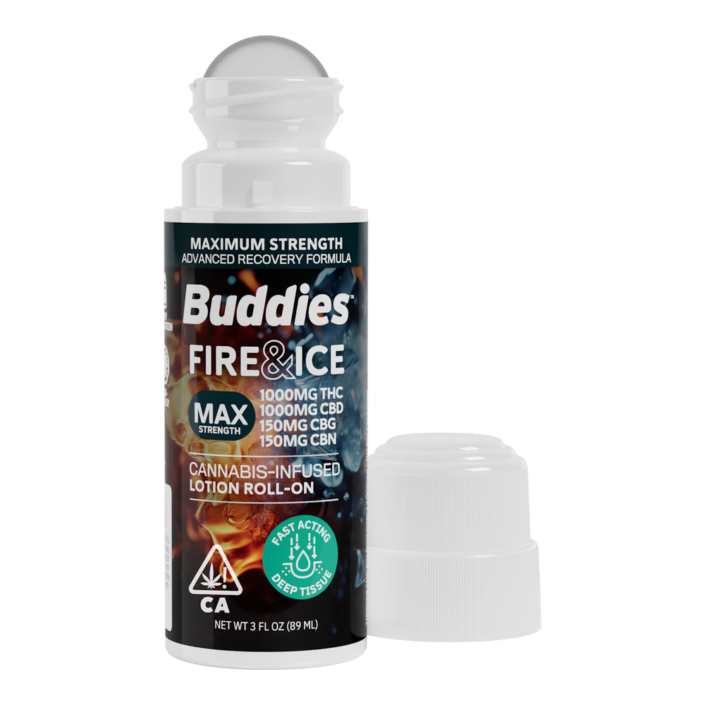 Buddies | MAX Fire & Ice Roll-On | THC:CBD:CBG:CBN | 1000mg