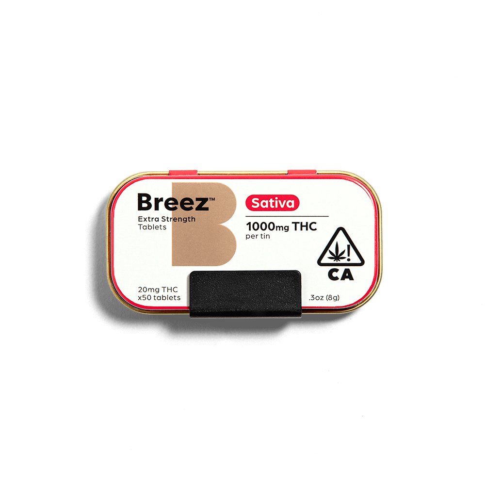 Breez | Extra Strength | Sativa Tablet Tin | 1000mg