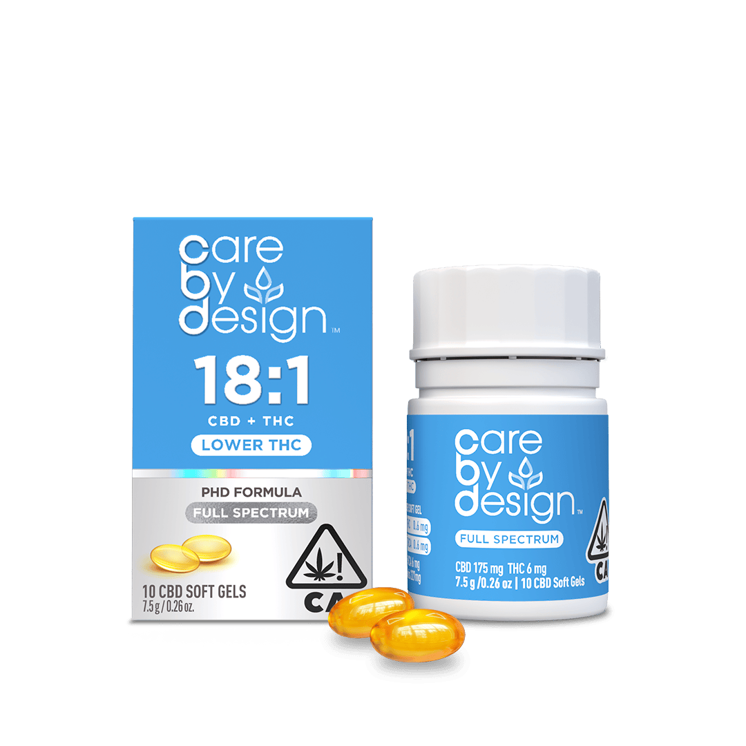 Care By Design | 18:1 | Full Spectrum CBD | Soft Gels | 10pk | 6mg