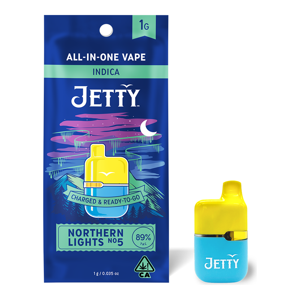Jetty Extracts | Northern Lights #5 | Gold All-In-One Vape | 1g