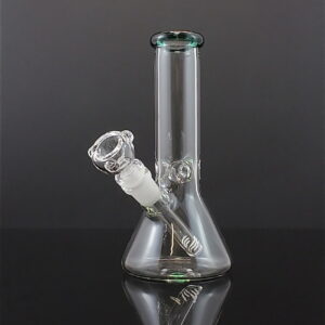 #29 Mini Glass Bong with color mouthpiece