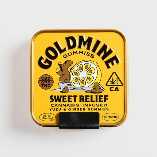 Goldmine Gummies | Sweet Relief Yuzu & Ginger | THC1:1CBD | 100mg