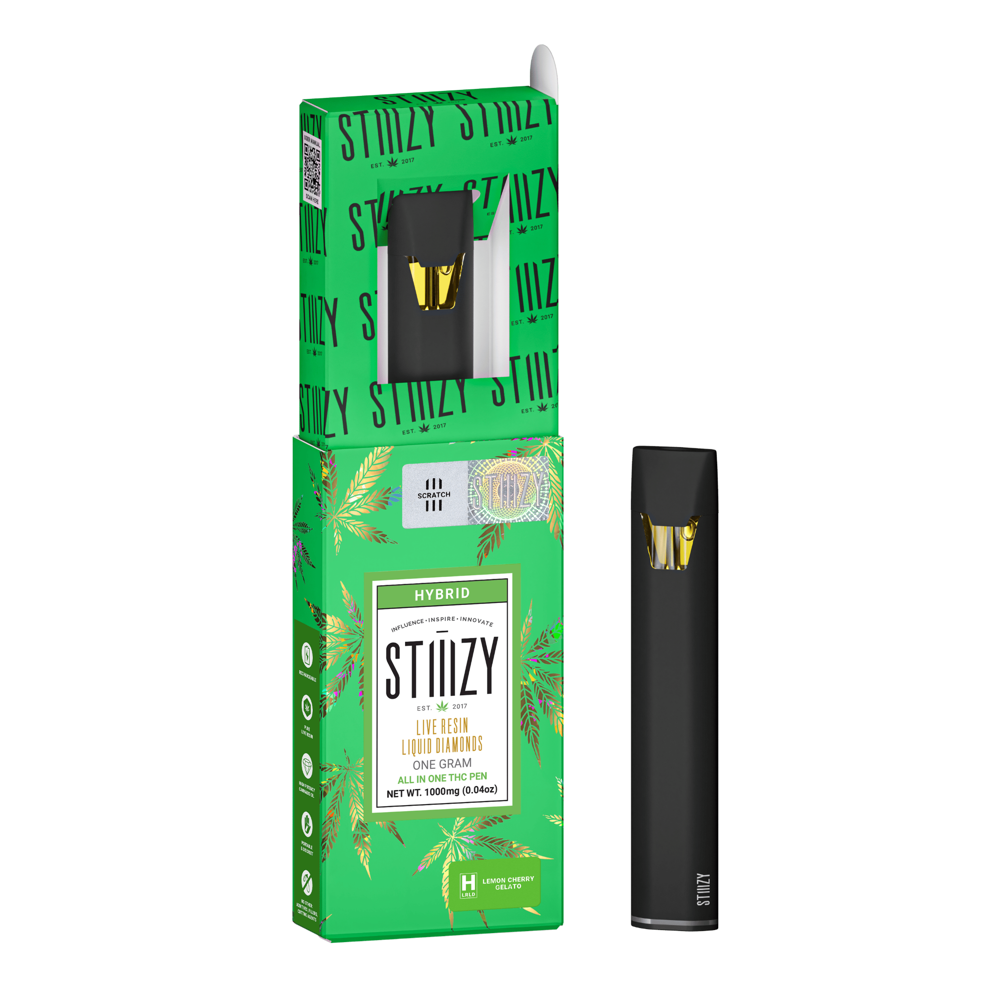STIIIZY | Strawberry Milkshake | Live Resin Liquid Diamonds All-In-One Vape | 1g