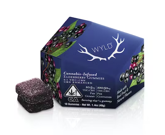 WYLD | Elderberry 2:1 | THC:CBN | Gummies | 100mg