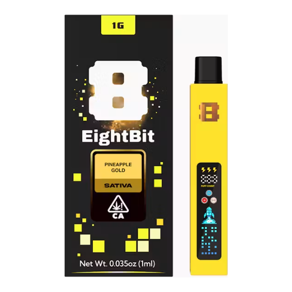 8Bit | Pineapple Gold | Live Rosin Infused All-In-One Vape | 1g