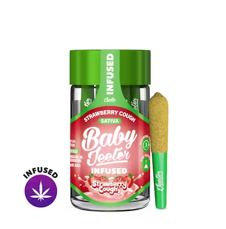 Baby Jeeter | Strawberry Cough | Infused Mini Pre-Roll 5pk | 2.5g
