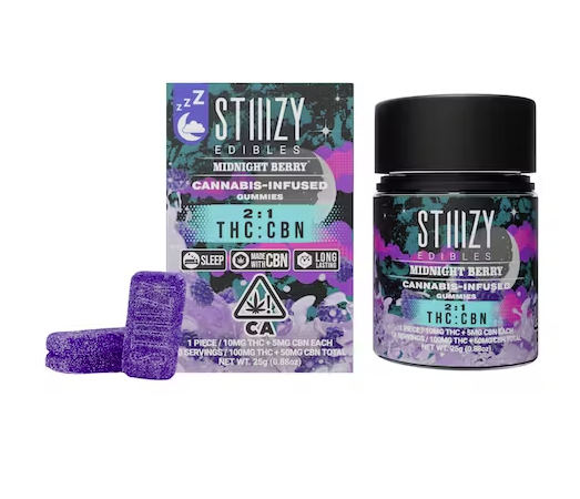 STIIIZY | Midnight Berry 2:1 | CBN Gummies | 100mg