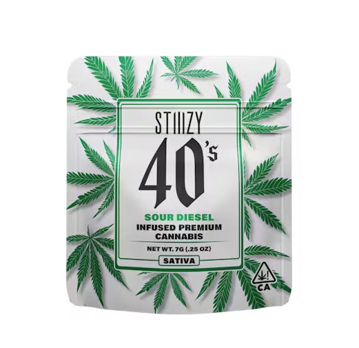 STIIIZY | Sour Diesel | 40's Infused Indoor Flower Smalls | 1/4oz