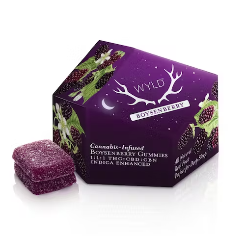 WYLD | Boysenberry 1:1:1 | THC:CBD:CBN | Gummies | 100mg
