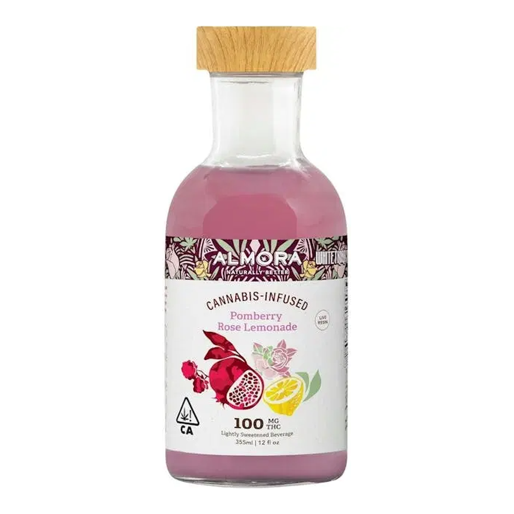 Almora Farm | Pomberry Rose Lemonade | Strain Specific- Whitethorn Rose Cannabis Beverage | 100mg