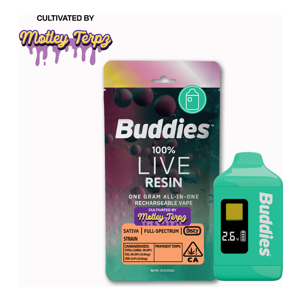 Buddies | Durban Poison | Live Resin All-In-One Vape PALM V2 | 1g