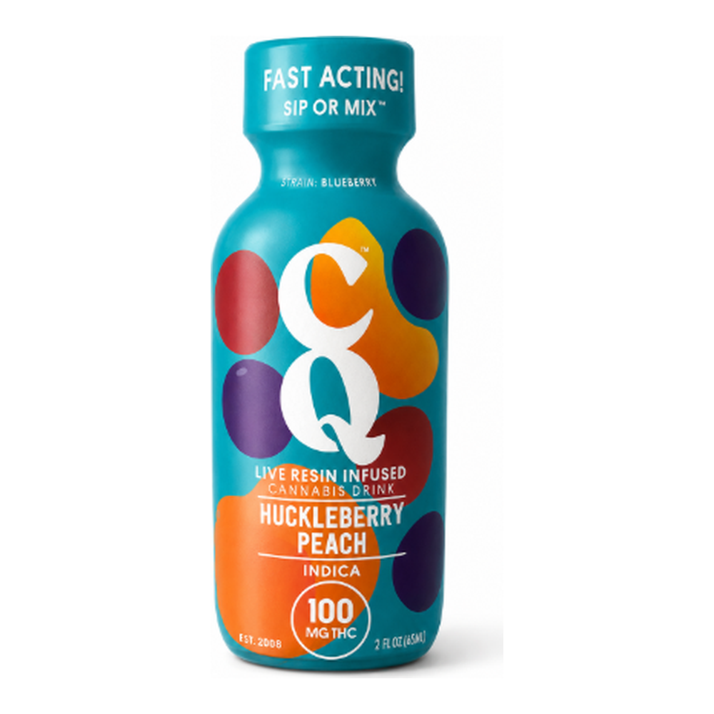 CQ Drinks | Huckleberry Peach | Cannabis Infused Shot | 100mg