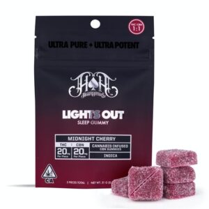 Midnight Cherry 1:1 Lights Out CBN Gummies (100mg)