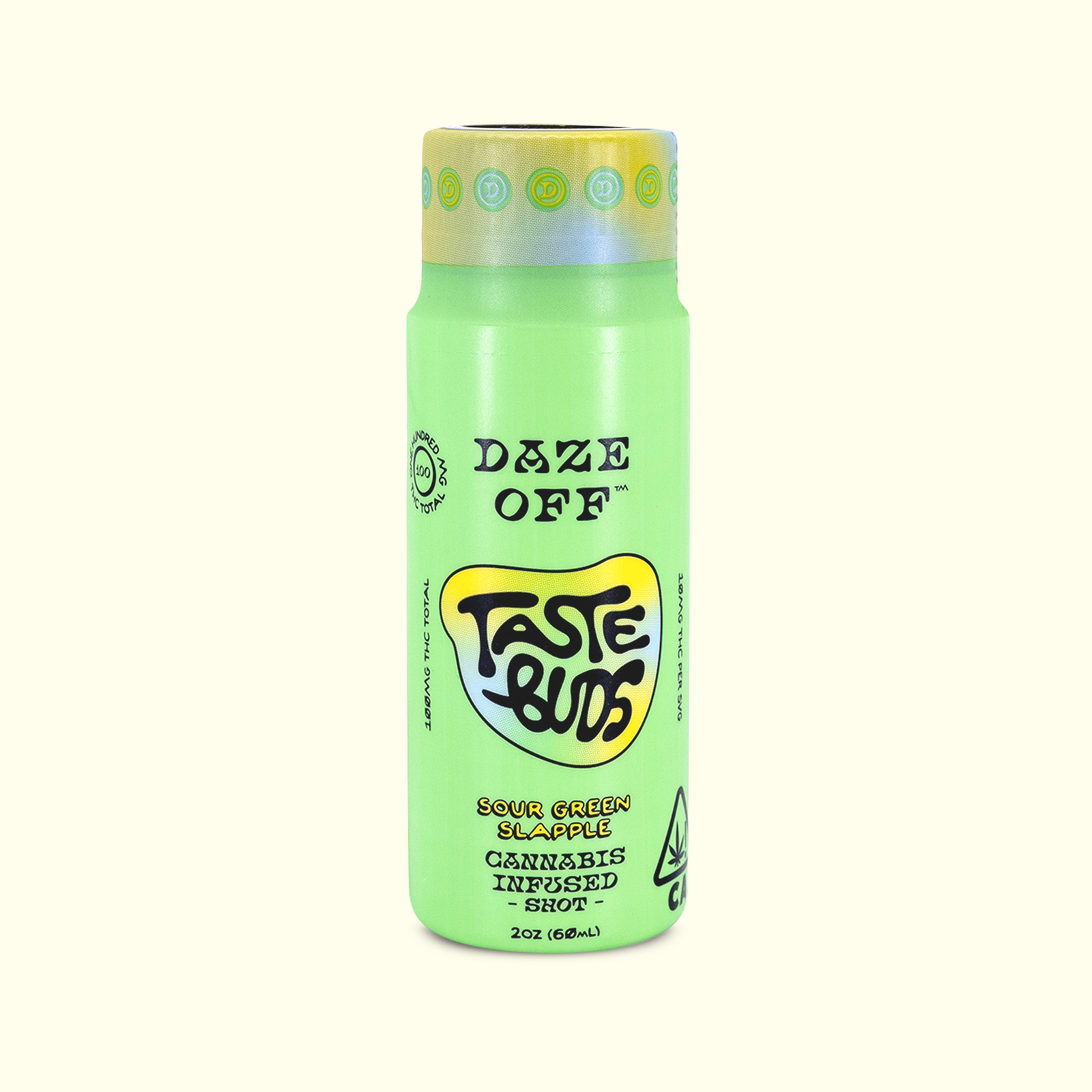 Daze Off | Sour Green Slapple | Taste Buds Infused Drink Shot | 100mg