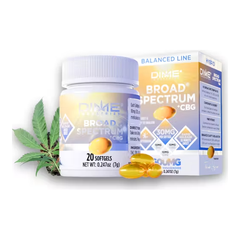 Dime Industries | CBG | Rapid Onset Afternoon Capsules | 20pk | 600mg