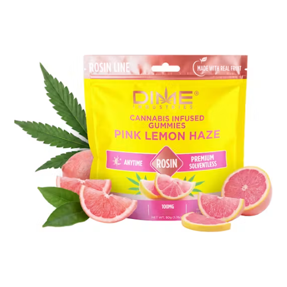 Dime Industries | Pink Lemon Haze | Rosin Line | Fruit Gummies | 10pk | 100mg