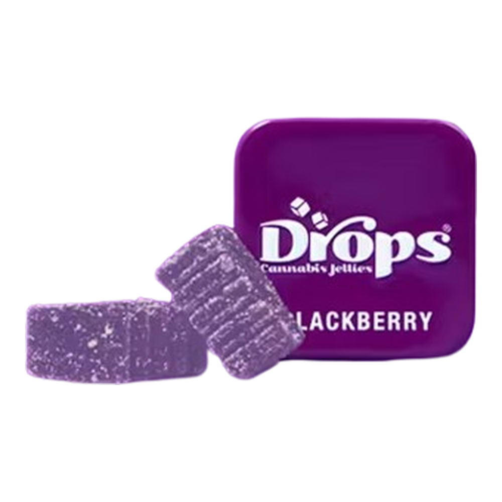 Drops | Blackberry | 2:1 CBD:THC | Strain-Specific Live Rosin Infused Jellies | 2pc | 50mg