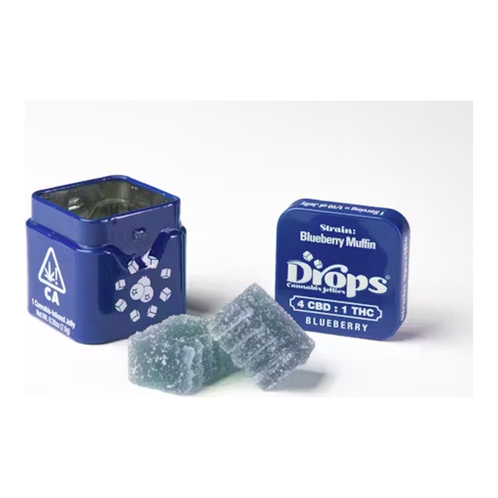 Drops | Blueberry 4:1 | Strain-Specific Live Rosin Infused Jellies | 2pc | 50mg