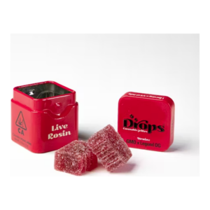 Cherry Strain-Specific Live Rosin Infused Jellies 2pc (100mg)
