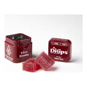 Drops | Cranberry 1:1 | Strain-Specific Live Rosin Infused Jellies | 2pc | 100mg