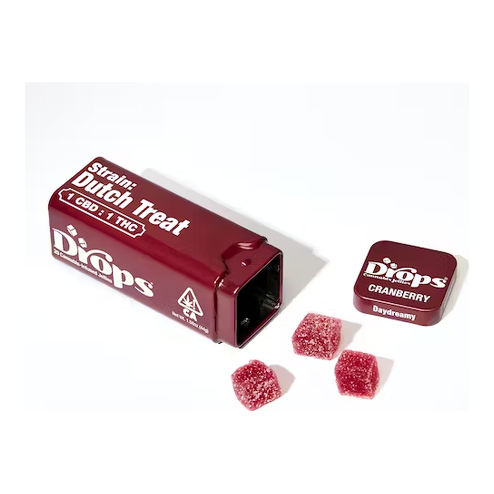 Drops | Cranberry 1:1 | Strain-Specific Live Rosin Infused Jellies | 20pc | 100mg