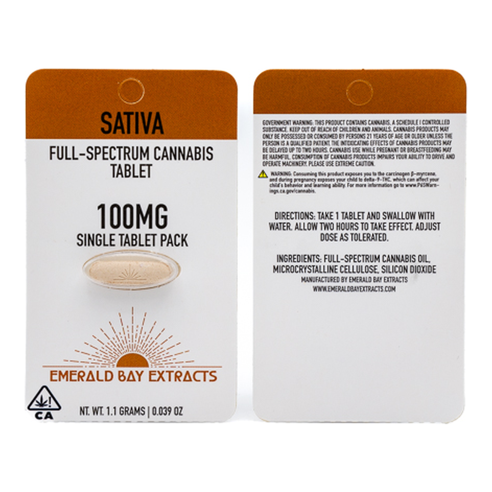 Emerald Bay Extracts | Super Lemon Haze | RSO Hyrbid Single Tablet | 100mg