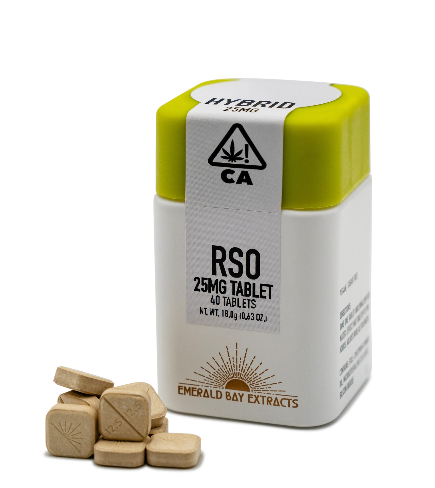 Emerald Bay Extracts | Blue Andeze | 25mg : 40pk | RSO Full Spectrum Tablets | 1000mg