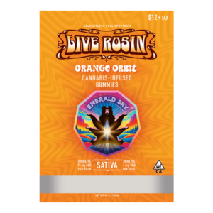 Orange Orbit Solventless Full Spectrum Live Rosin Gummies (100mg)