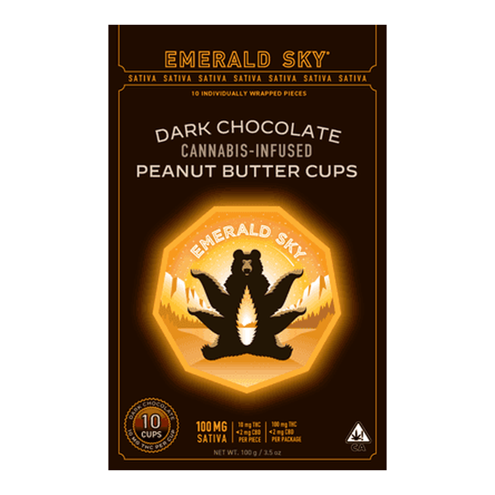 Emerald Sky | Peanut Butter Cups | Sativa | Dark Chocolate | 10pk