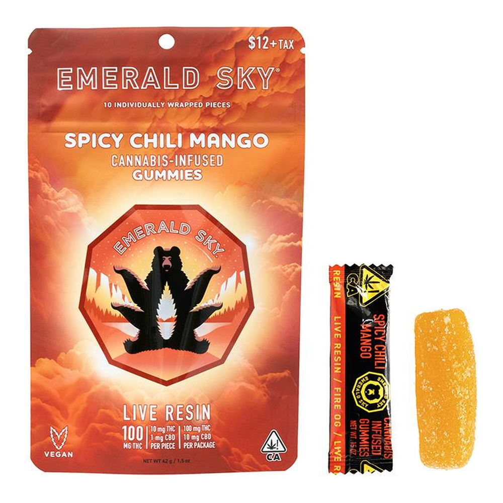 Emerald Sky | Spicy Chili Mango | Live Resin Gummies | 100mg