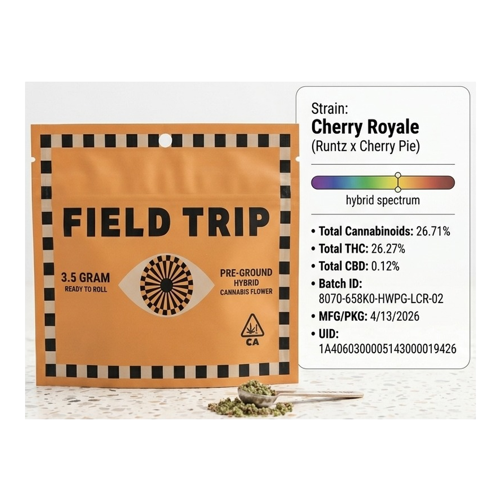Field Trip | Cherry Royale | Pre-Ground Sungrown Flower | 3.5g