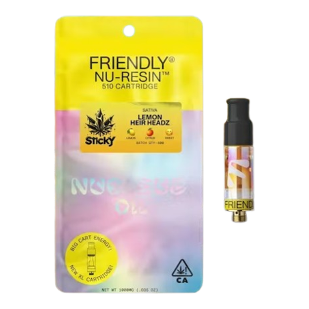 Friendly Brand | Lemon Heir Heads | Live Resin Cartridge | 1g