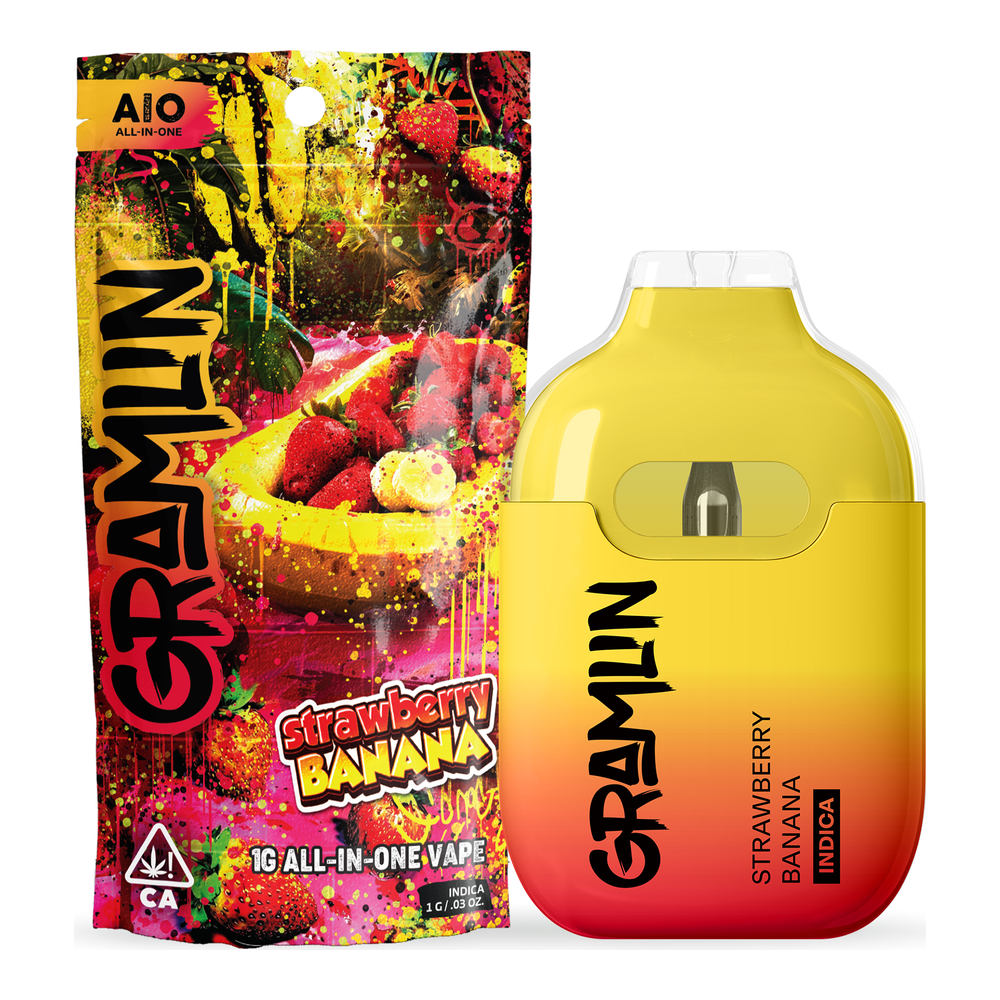 Gramlin | Strawberry Banana | All-In-One Vape | 1g