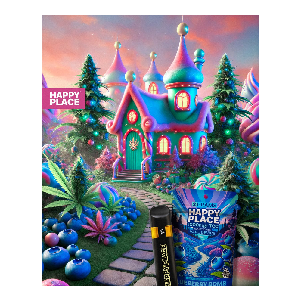 Happy Place | Blueberry Bomb | All-In-One Vape | 2g
