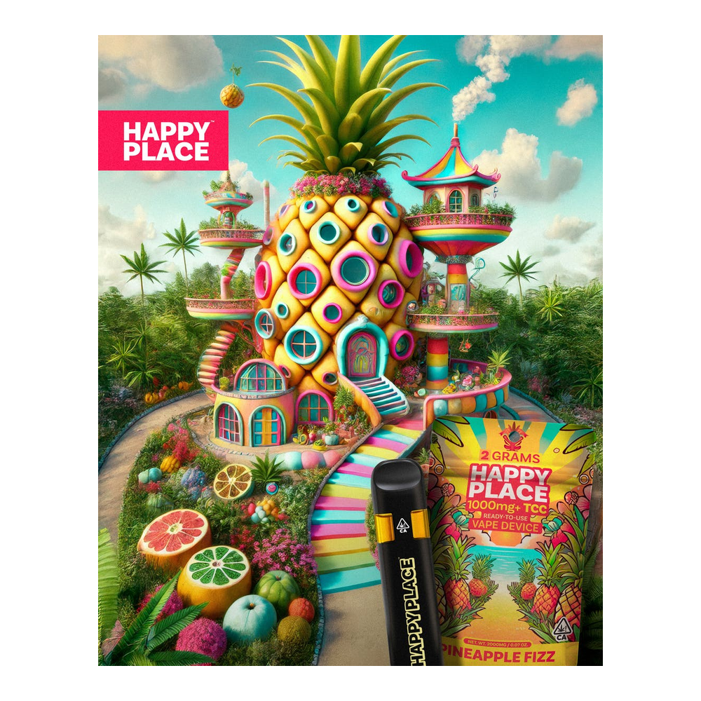 Happy Place | Pineapple Fizz | All-In-One Vape | 2g