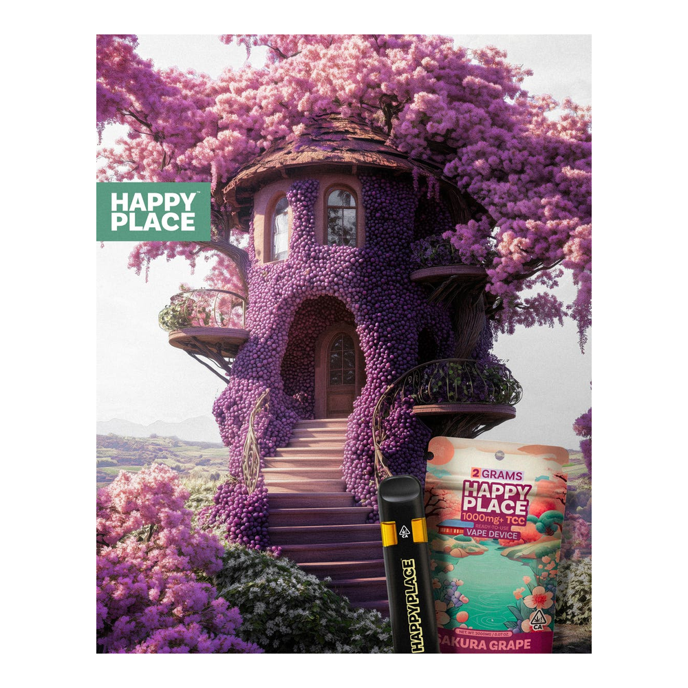 Happy Place | Sakura Grape | All-In-One Vape | 2g