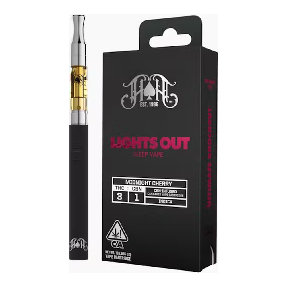 Heavy Hitters | Midnight Cherry 3:1 | Lights Out | THC:CBN | Cartridge | 1g