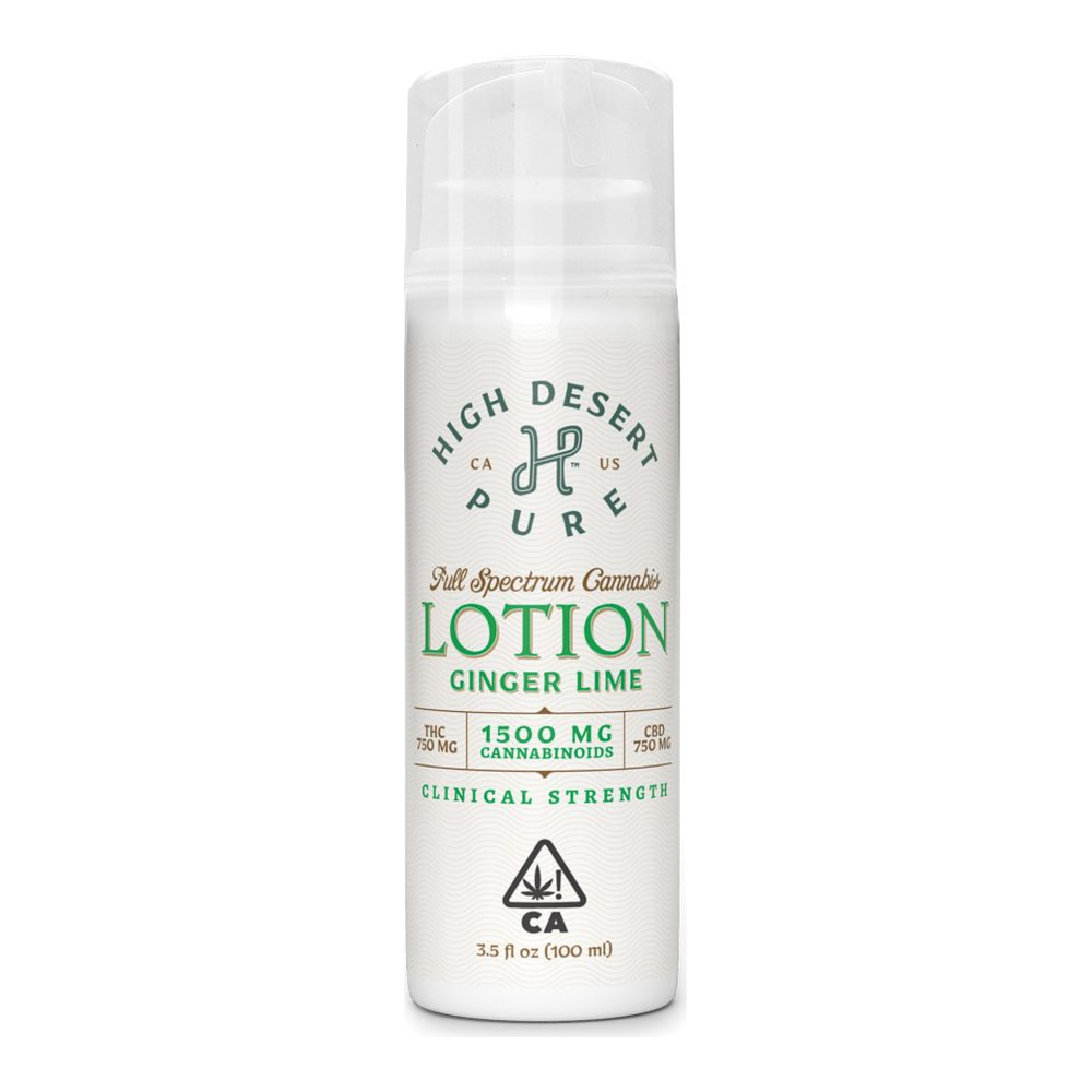 High Desert Pure | Ginger Lime Lotion | 1:1 THC:CBD | 800mg