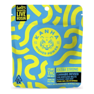 Kanha | Nano Blueberry Lemon Drop | Solventless Live Rosin Belts | 4pk | 100mg
