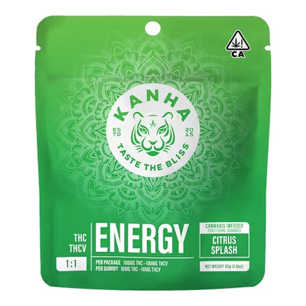 Kanha | Nano Citrus Splash 1:1 | THCV Energy Gummies | 100mg