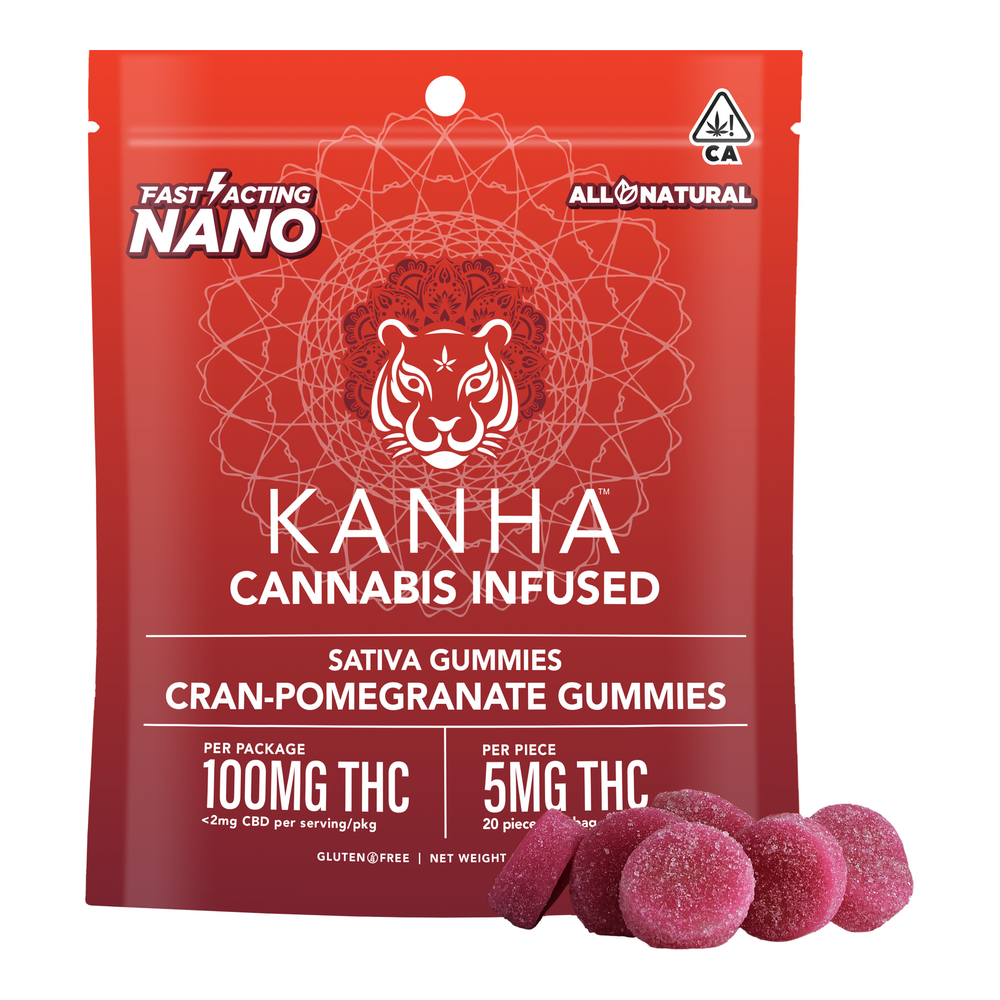 Kanha | Nano Cran Pomegranate Punch | Gummies | 100mg