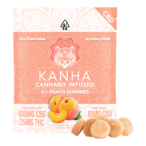 Peach 4:1 CBD Gummies (25mg)