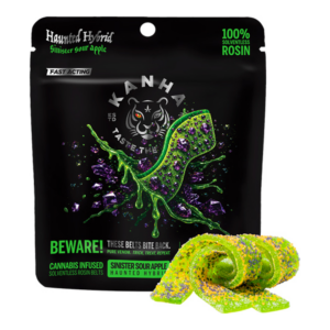 Kanha | Sinister Sour Apple Crunch | Solventless Live Rosin Belts | 4pk | 100mg