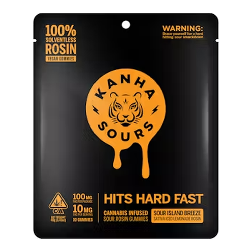 Kanha | Sour Island Breeze | Vegan Solventless Rosin Nano Gummies | 100mg