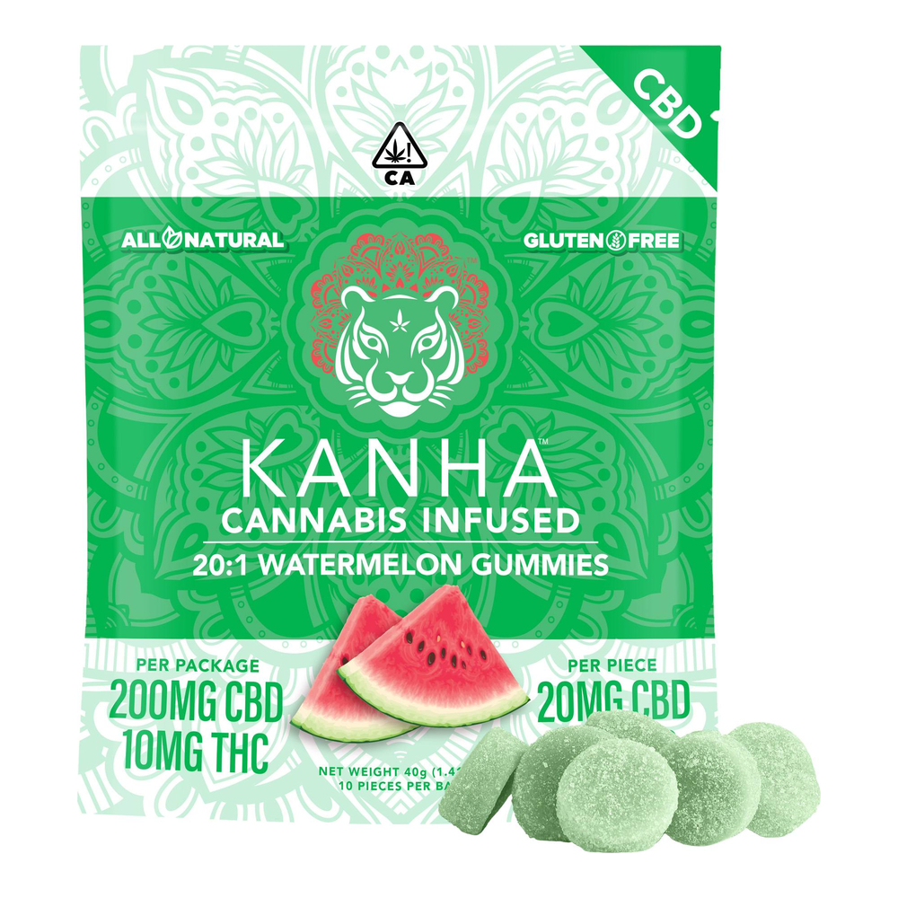 Kanha | Watermelon 20:1 | CBD : THC Gummies | 10mg