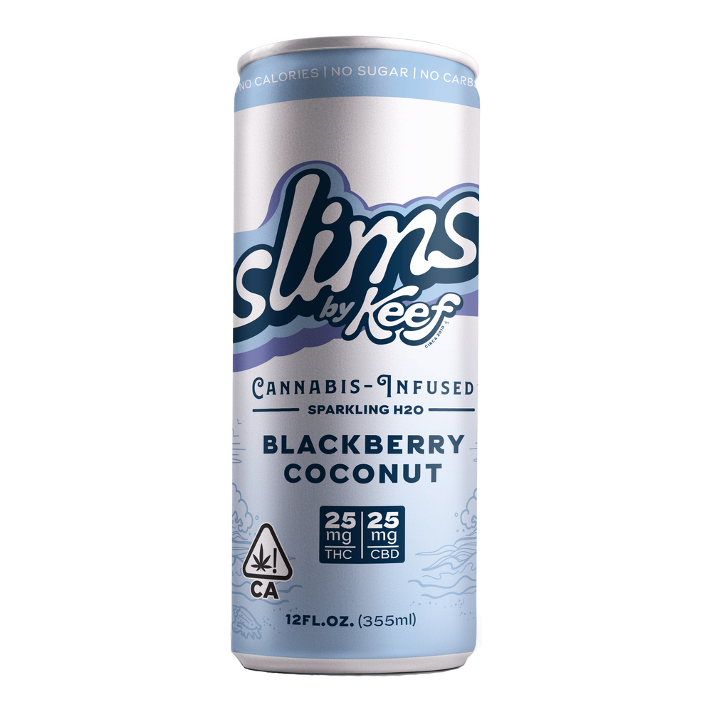 Keef Cola | Slims | Blackberry Coconut | Sparkling Water | 25:25 THC:CBD | 25mg
