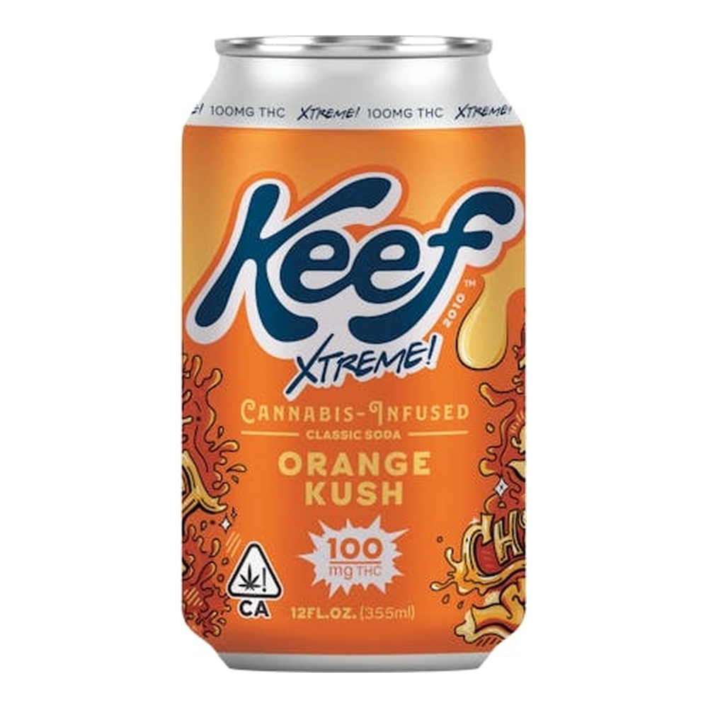 Keef Cola | Xtreme | Orange Kush | Cannabis Infused Classic Soda | 100mg