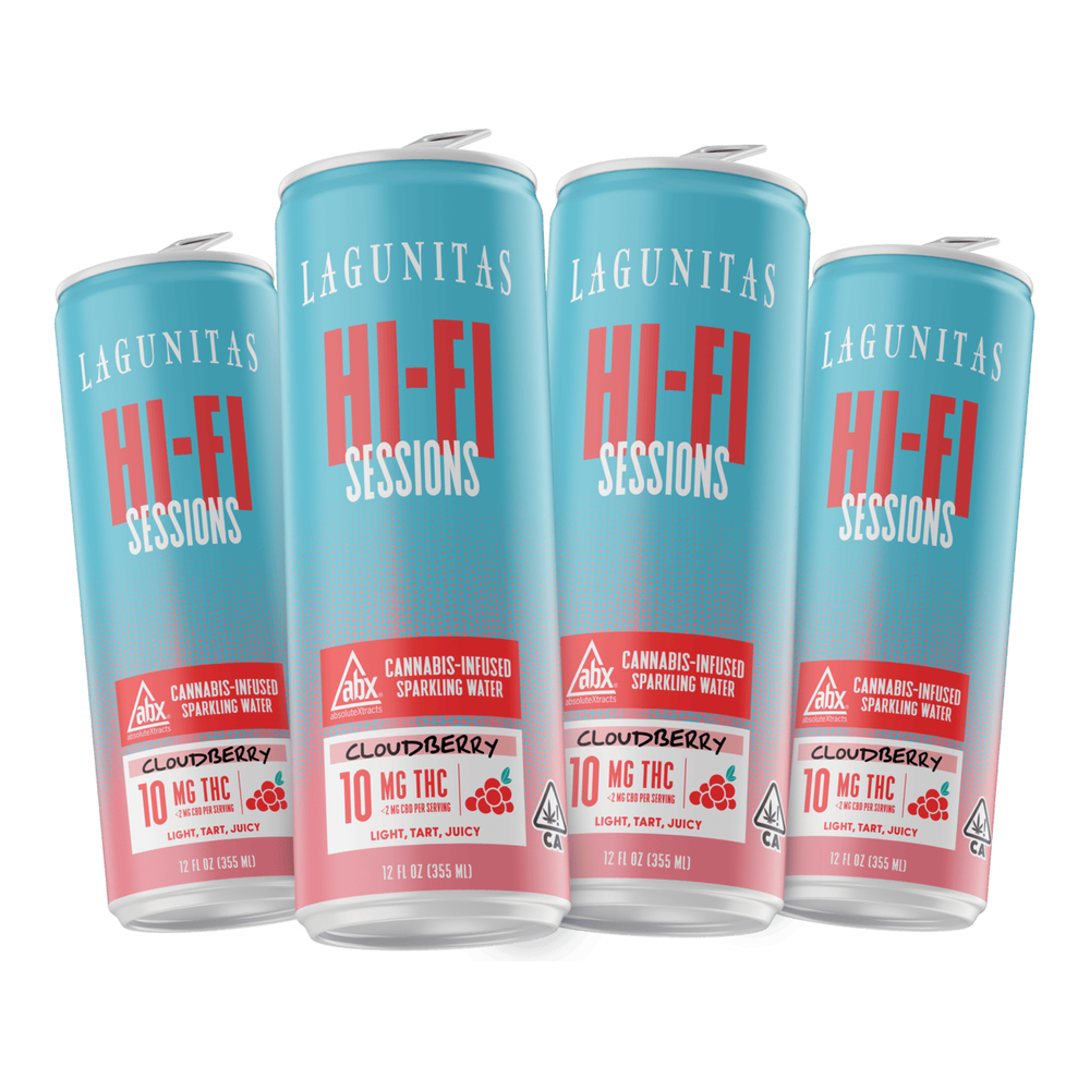 Lagunitas | Hi-Fi Sessions | Cloudberry | Cannabis Infused Sparkling Water 4pk | 40mg