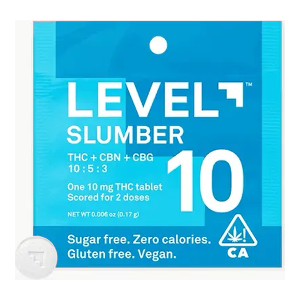 Level | Slumber | Single Tablet | 10:5:3 | THC:CBN:CBG | 10mg