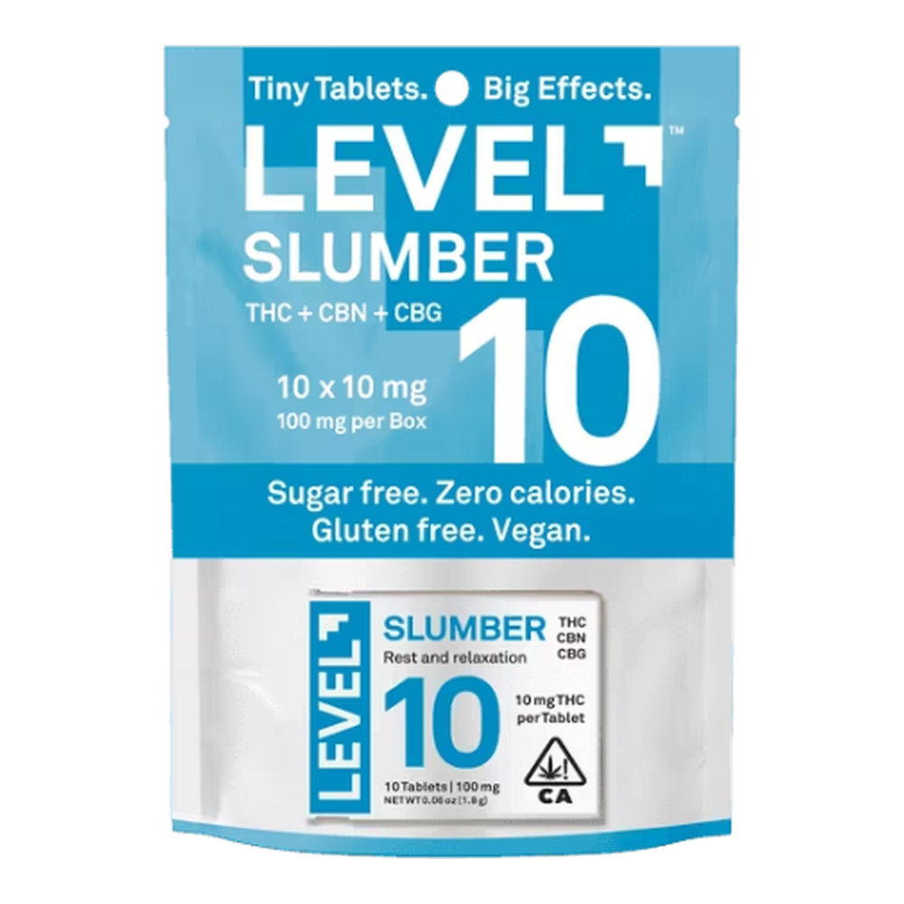 Level | Slumber | Tablets | 10:4:2 | THC:CBN:CBG | 1 mg 10pk | 100mg